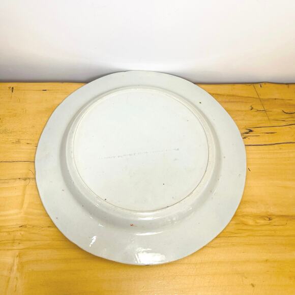 Antique 1813-1820 Masons Ironstone 8" Plate Water Lily Pattern, Signed 2/4 - 8" - Picture 4 of 5